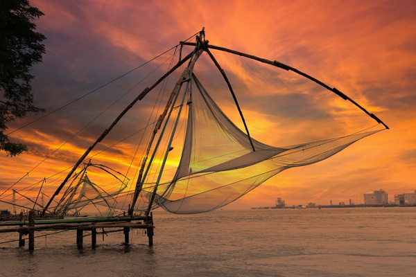Chinese Fishing Nets at Kochi, Kerala, India