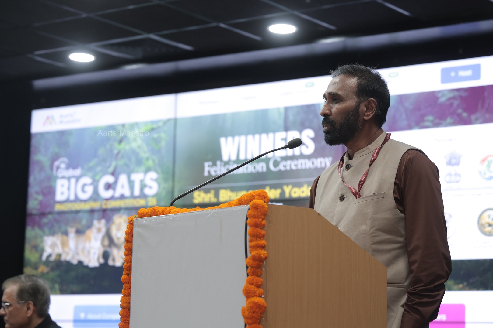 Shri Tanmay Kumar, Secretary, MoEFCC, highlighting India's leadership in sustainability through IBCA, International Solar Alliance, Global Biofuel Alliance, and CDRI, reaffirming wildlife protection as key to intergenerational equity